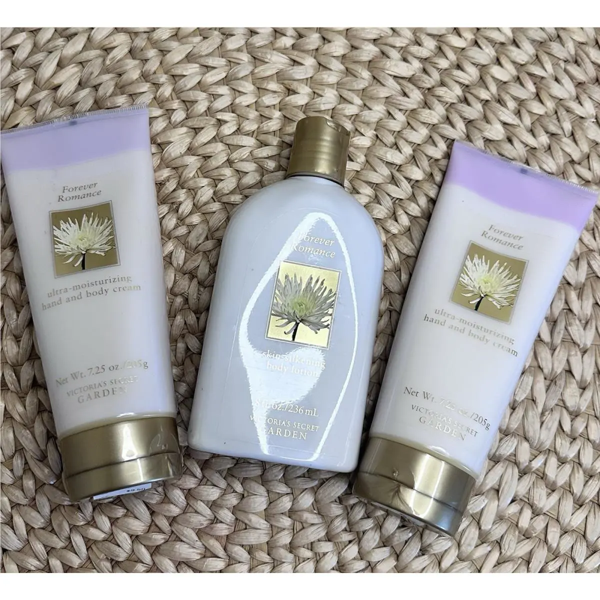Victoria`s Secret Forever Romance Ultra Moisturizing Body Cream Lotion Bundle