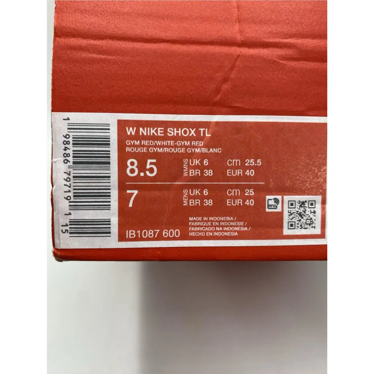 Nike shoes - Nike Shox TL - Shox - IB1087 600 - Gym Red/White (UPC: 198486797191) 8
