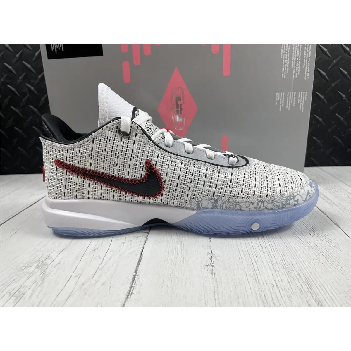 Nike shoes - Nike LeBron 20 - LeBron - DQ8651-100 - White/Metallic Gold-Black (UPC: 0196153026704) 8