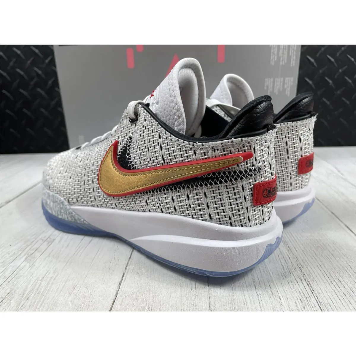 Nike shoes - Nike LeBron 20 - LeBron - DQ8651-100 - White/Metallic Gold-Black (UPC: 0196153026704) 6