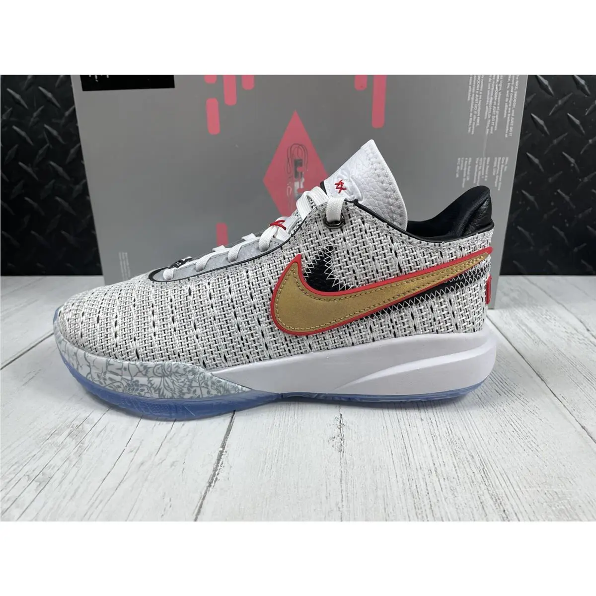 Nike shoes - Nike LeBron 20 - LeBron - DQ8651-100 - White/Metallic Gold-Black (UPC: 0196153026704) 7