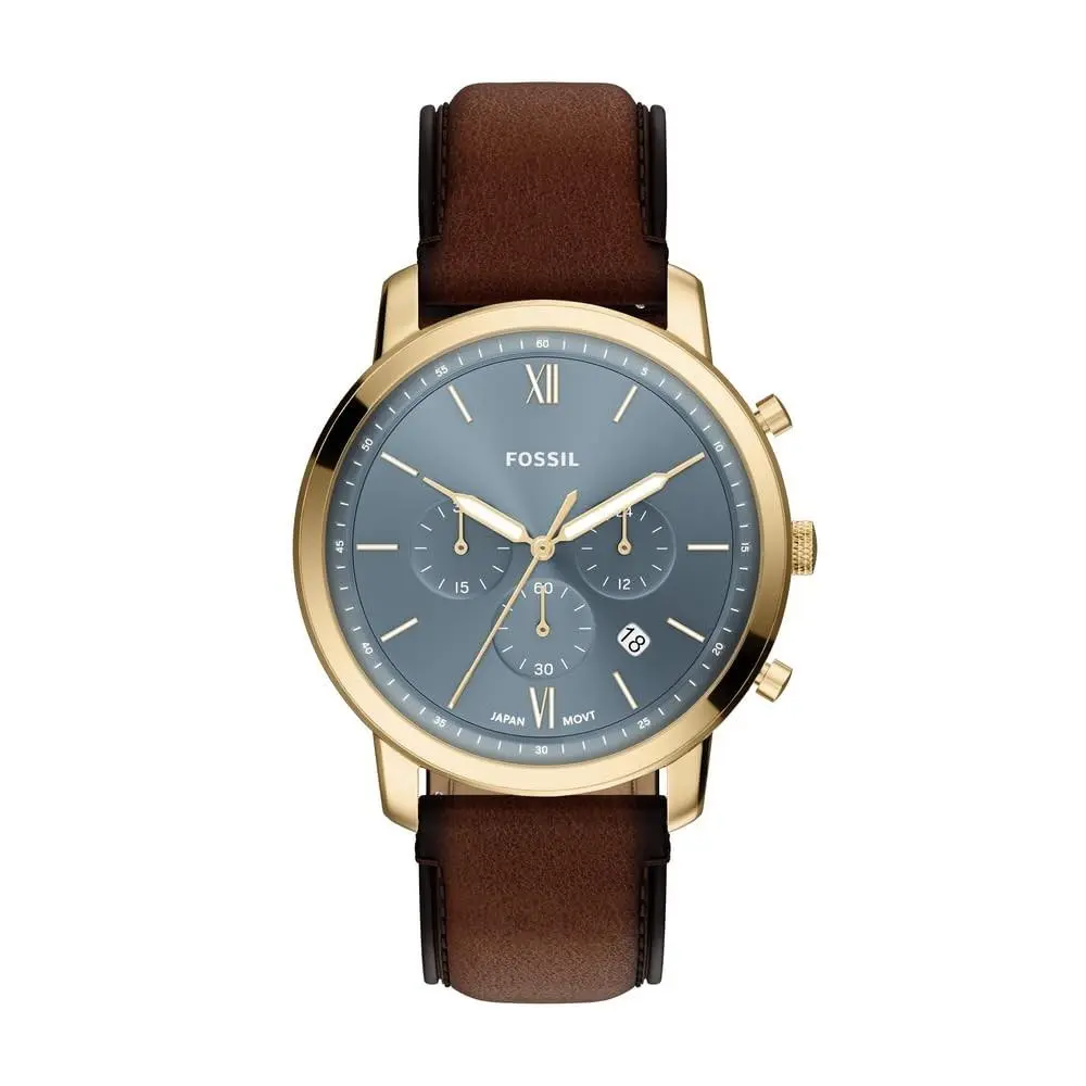 Fossil Neutra Chronograph Quartz Blue Dial Men`s Watch FS6162 Gold