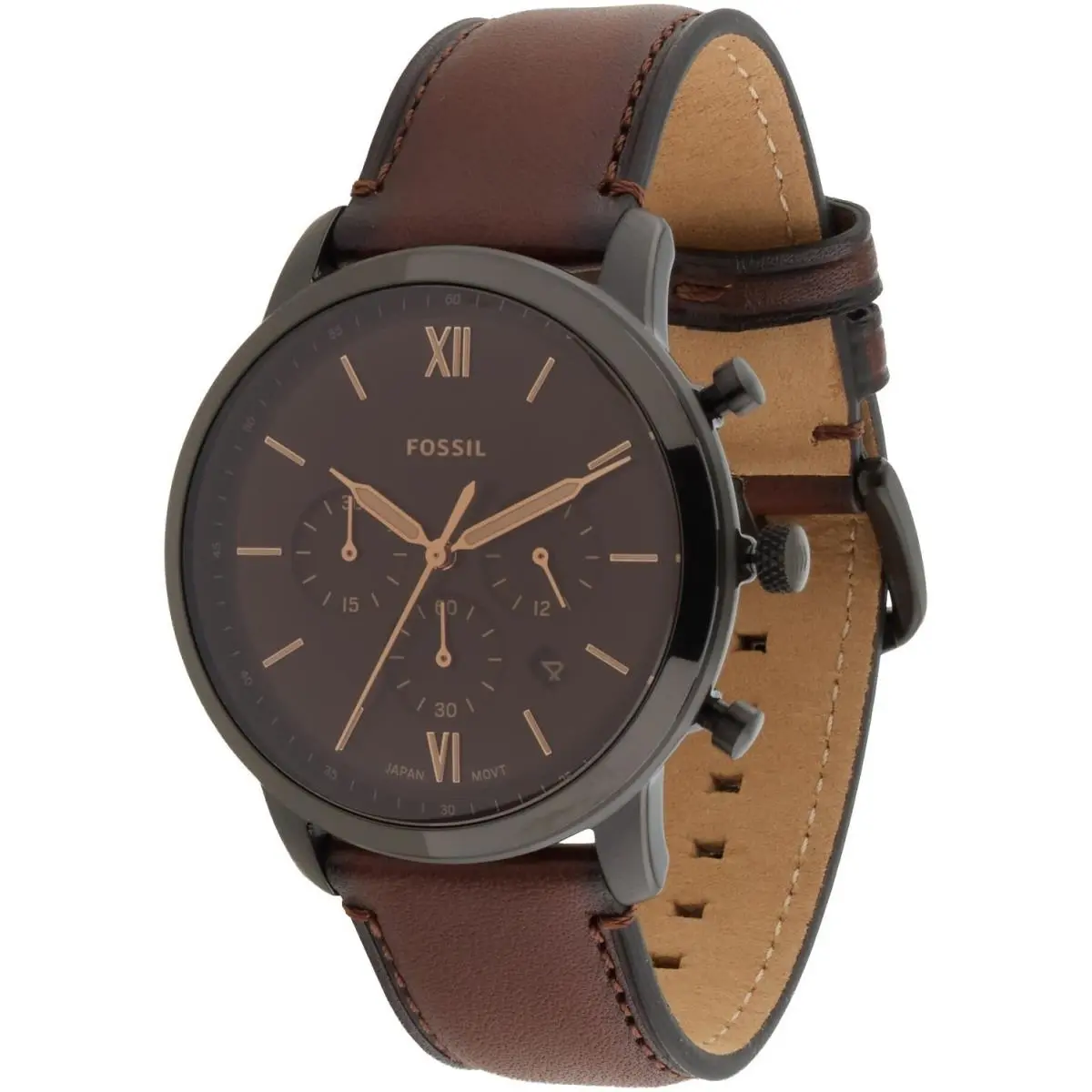 Men`s Neutra Quartz Dark Brown Dial Watch - FS6163 by Fossil