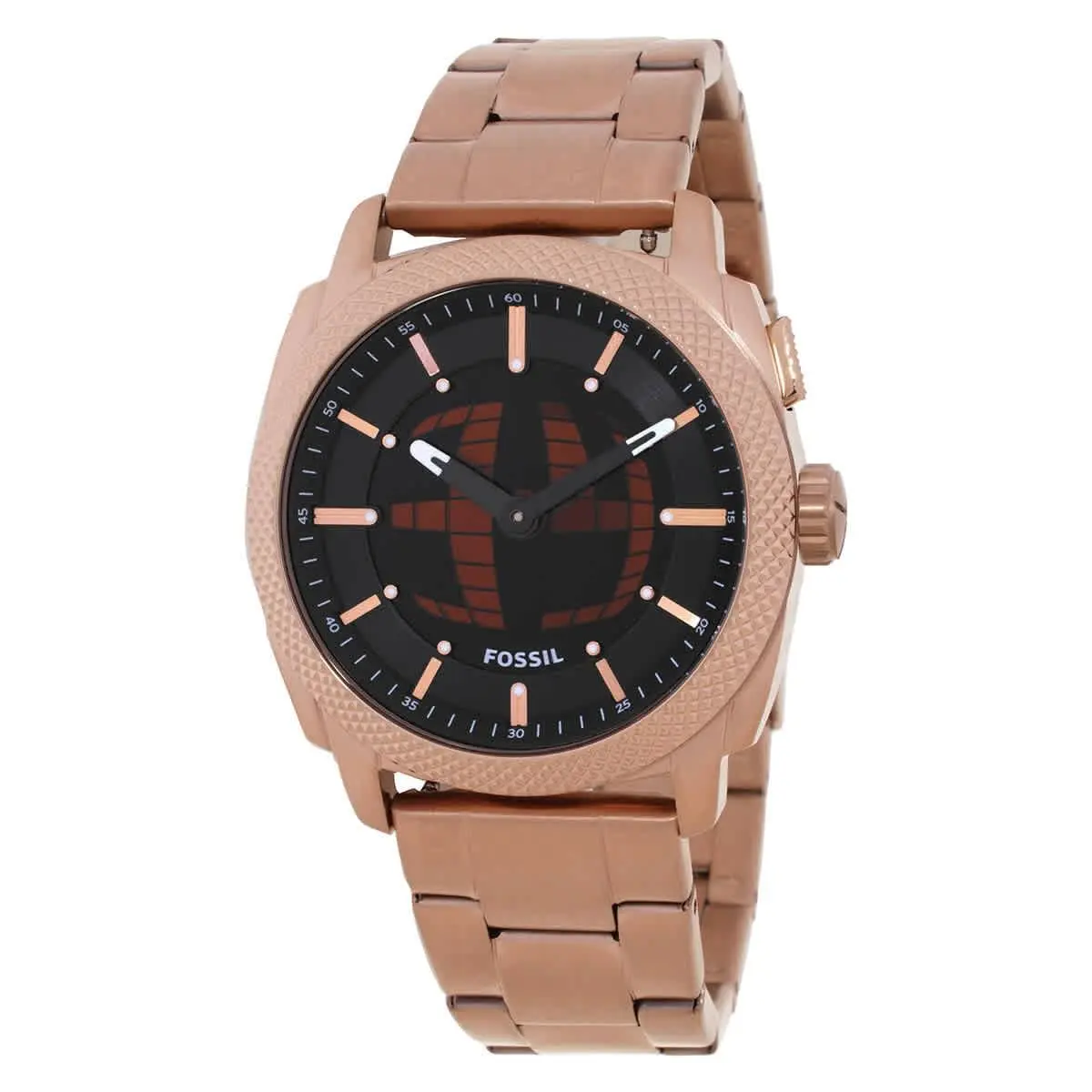 Fossil Machine Big-tic Quartz Analog-digital Black Dial Men`s Watch FS6158