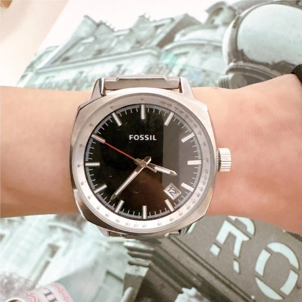 Fossil PR5463 Business Dress Men`s Two-tone Stainless Steel Watch