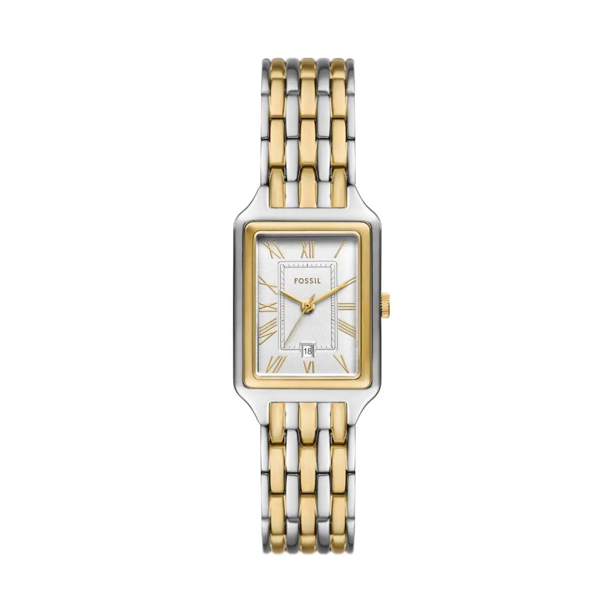 Women`s Watch Raquel Three-hand Date Silver and 23MM Gold/silver by Fossil