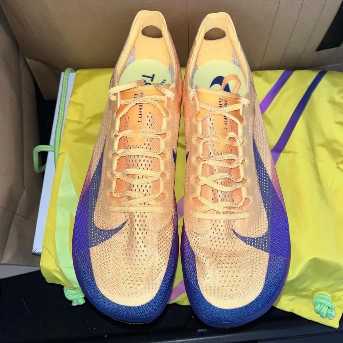 Nike shoes - Nike ZoomX Dragonfly 2 Elite - FZ9315 800 - Citron Pulse / Indigo Burst (UPC: 198485923379) 2