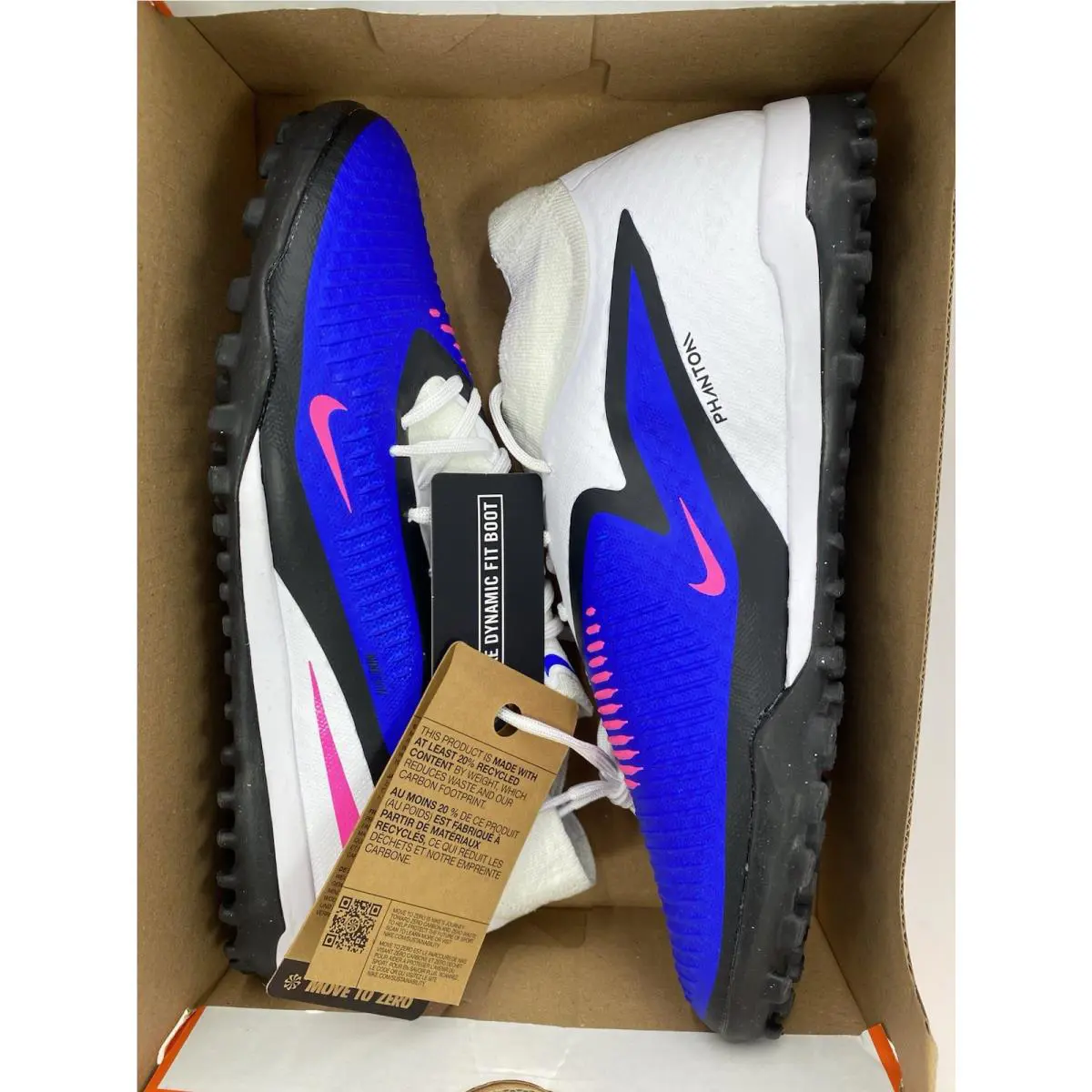 Nike shoes - Nike Phantom 6 - Phantom - HQ2277 446 - Racer Blue/Pink Blast-White (UPC: 198726488261) 7