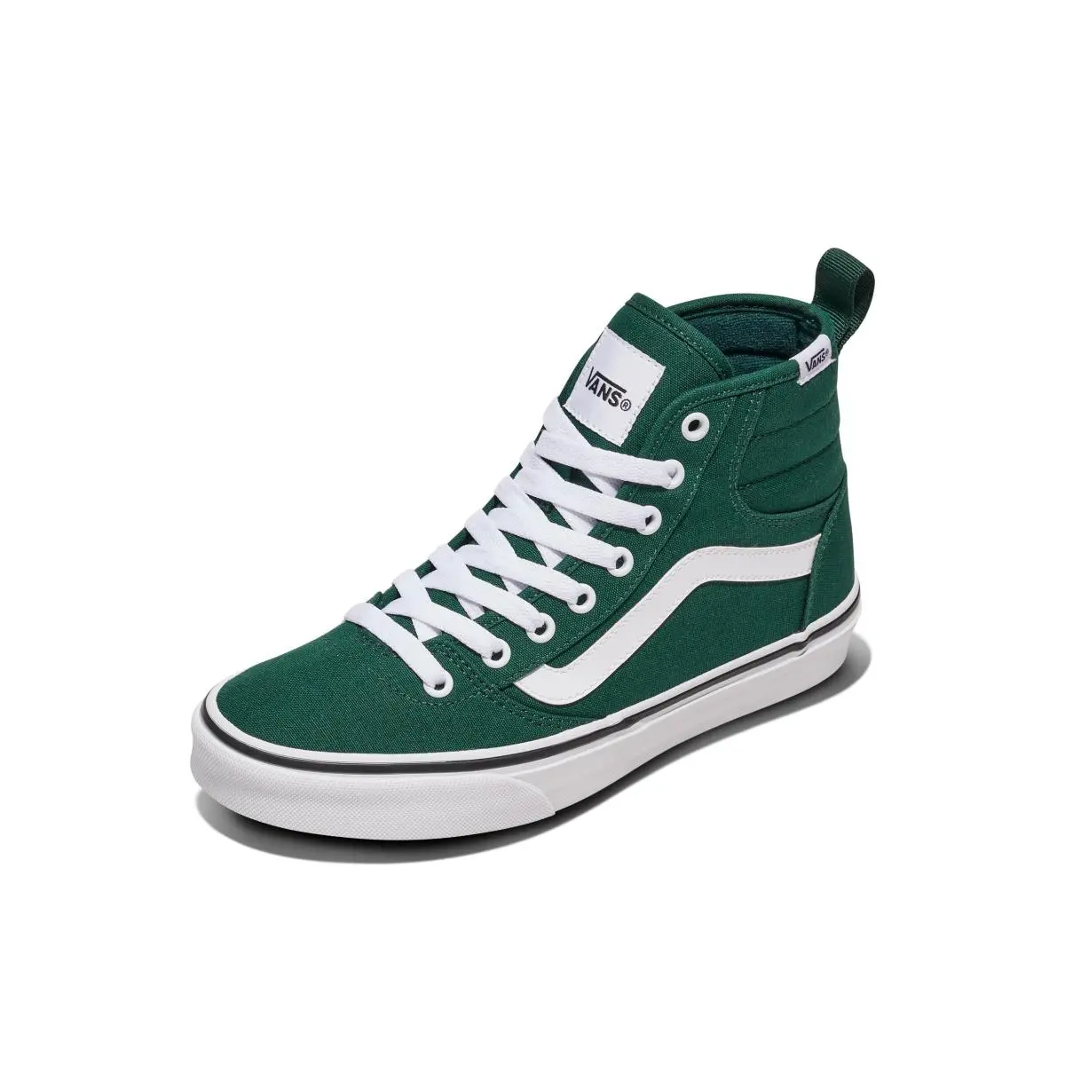 Women`s Ashwood Hi Decon Shoe High Top Fashion Sneakers with canvas emerald by Vans