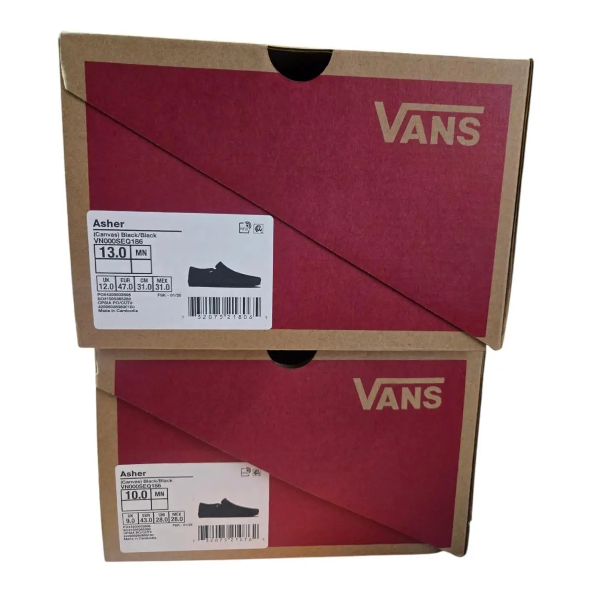 Vans shoes - VANS Asher - Asher - VN000SEQ186 - Black 5