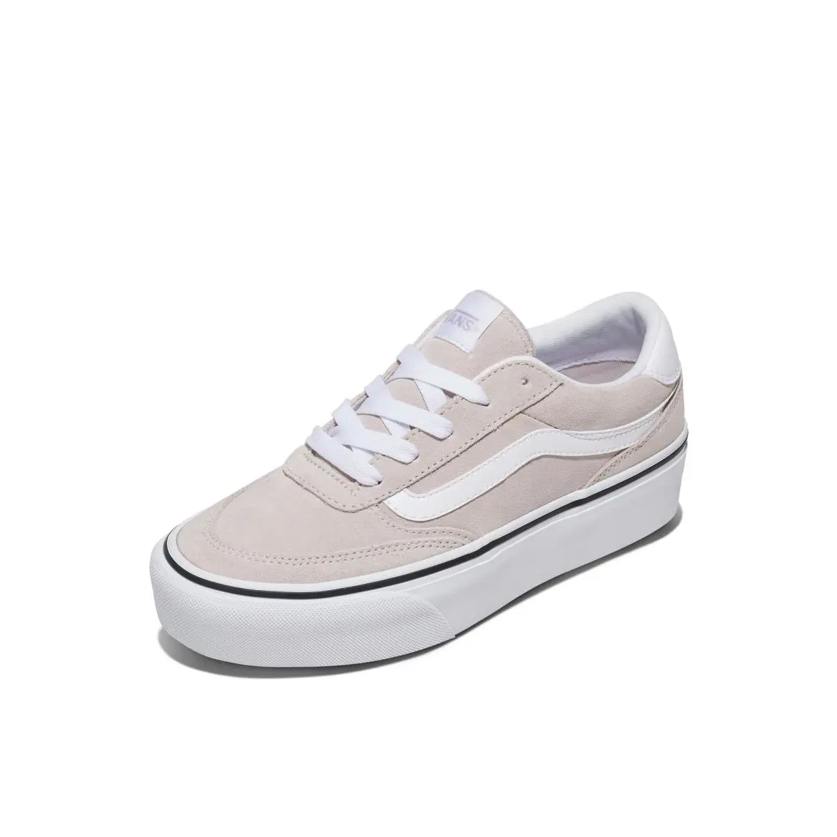 Vans Women`s Brooklyn LS Platform Shoe Chunky Low-top Sneakers - suede taupe mist