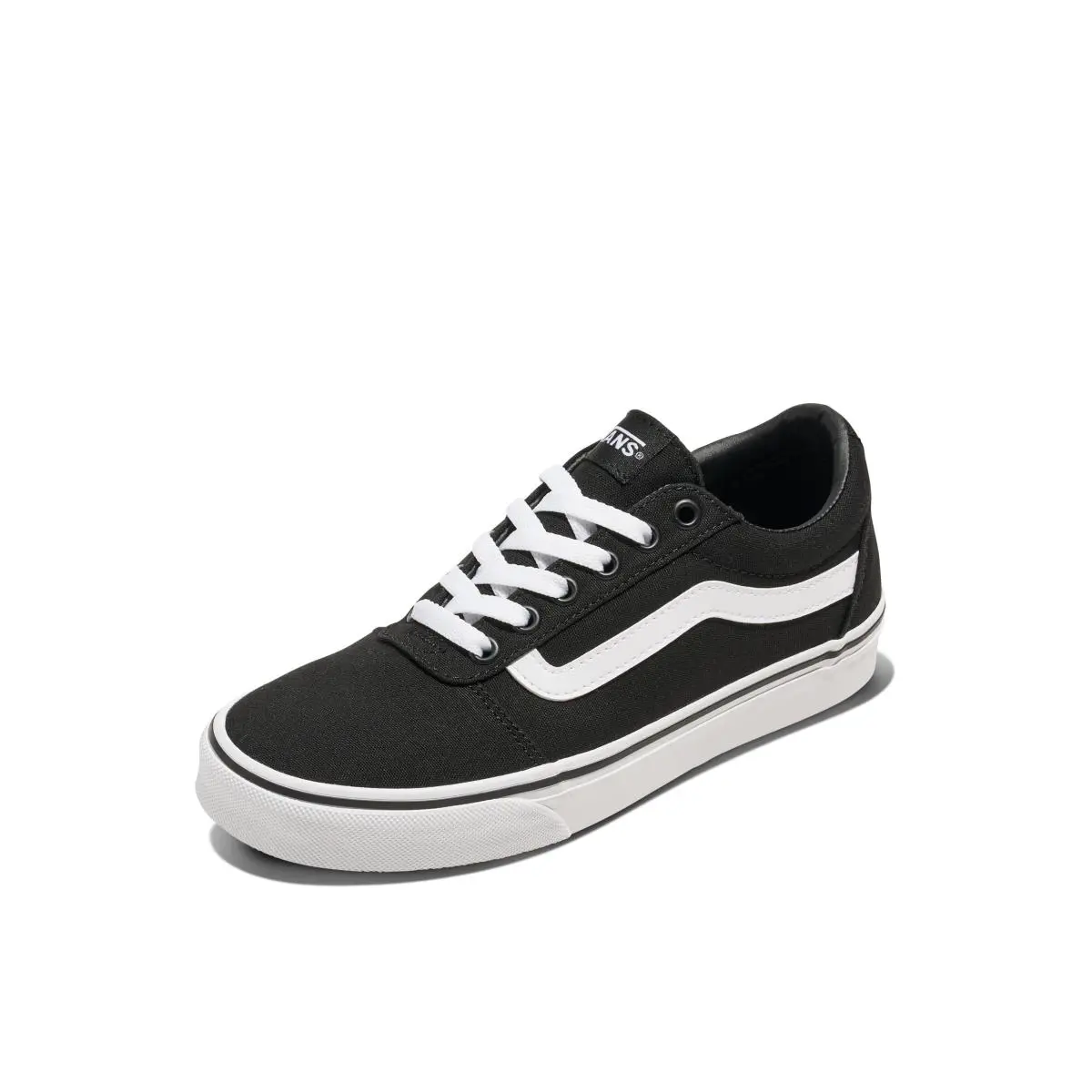 Vans Women`s Ward Low-top Fashion Sneaker Canvas Black/white 6.5 - black white