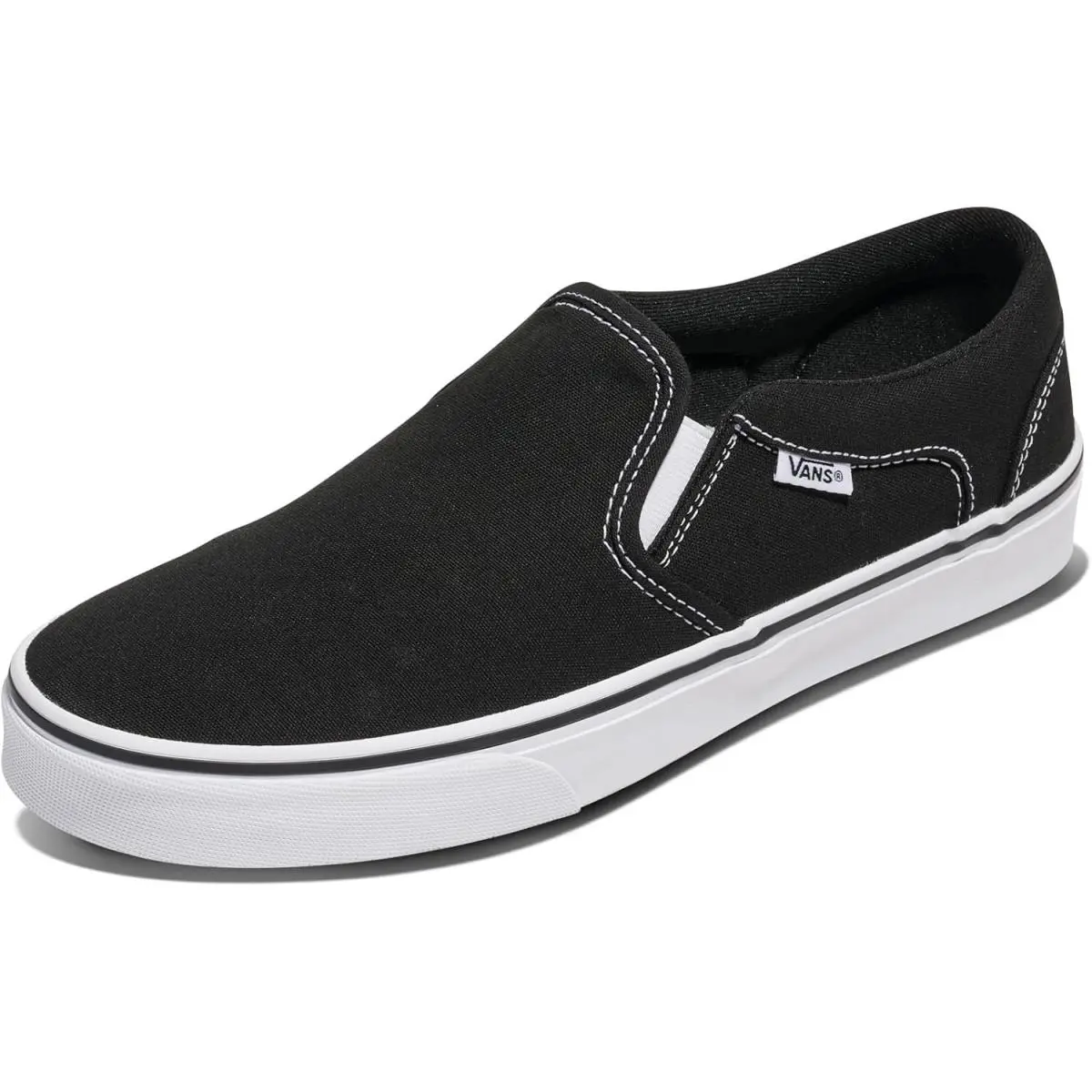 Vans Men`s Asher Slip-on Shoe - Black/White