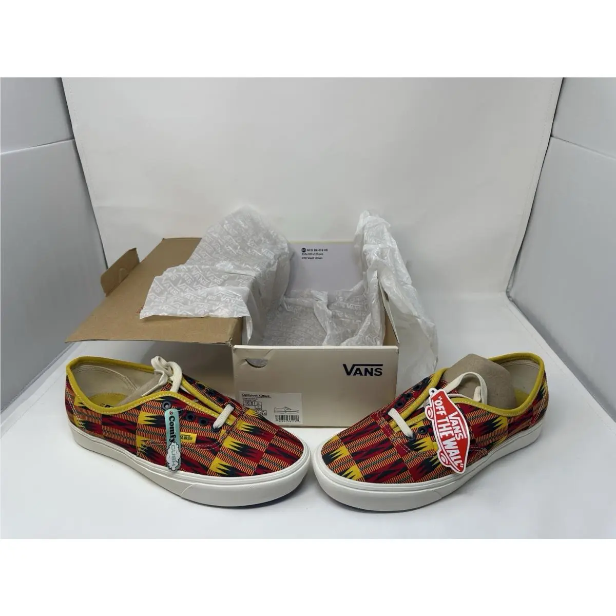 Vans Union Kente Cloth Comfycush Sneakers US Men 10