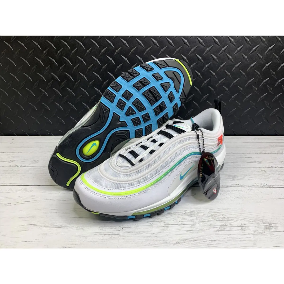 Nike shoes - Nike Air Max 97 - Air Max - CZ5607100 - Multicolor, Manufacturer: White/Blue Fury-Volt-Black 4