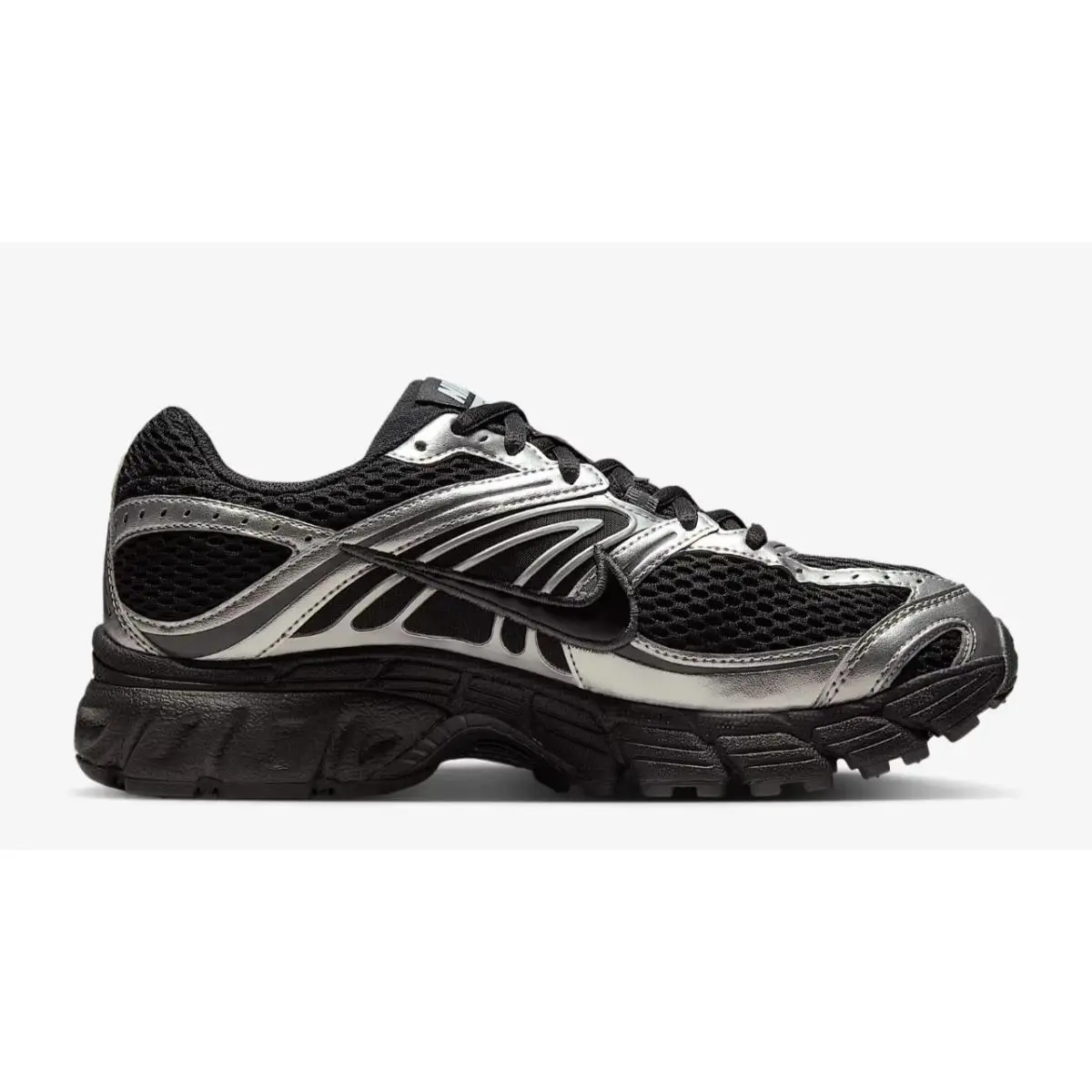 Womens Size 7 -nike Air Max Moto 2K Black Metallic Silver Shoes HQ2056-007