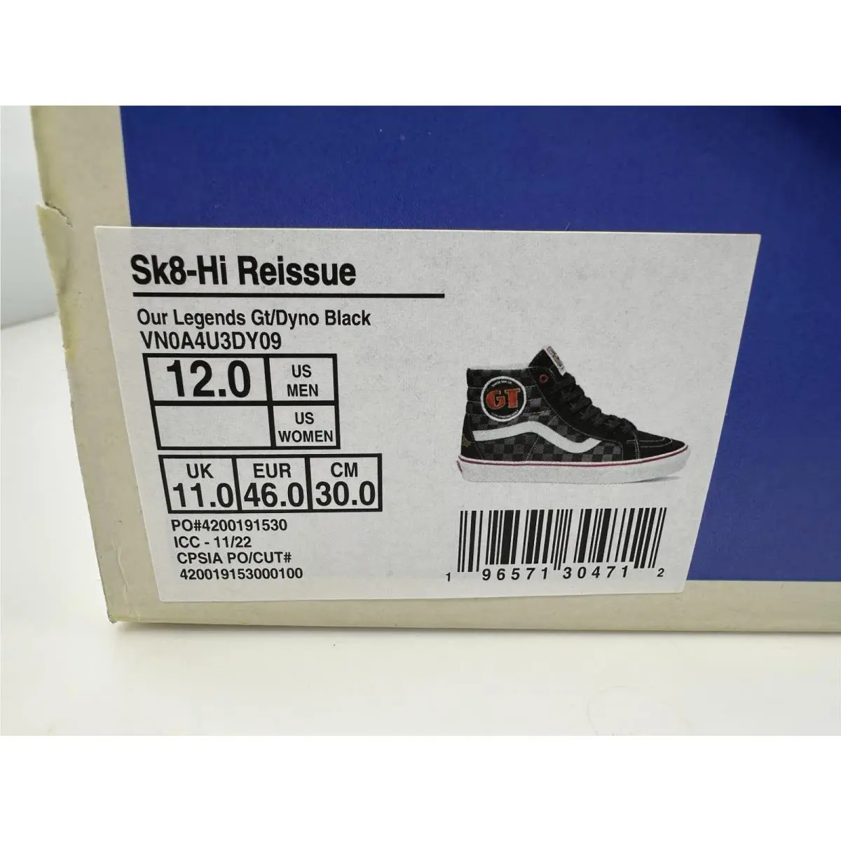 Vans shoes - Sk8-Hi - Black (UPC: 0196571304712) 12