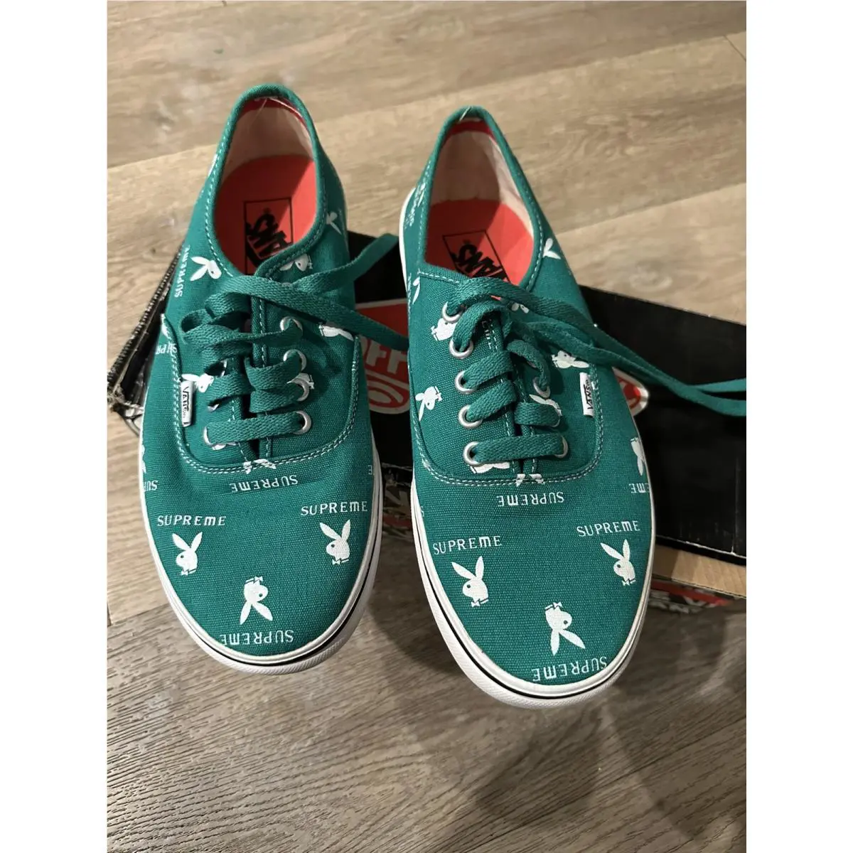 Vans shoes - VANS Authentic - Authentic - VN0Q0DD7M - Green, Manufacturer: Black/White 1
