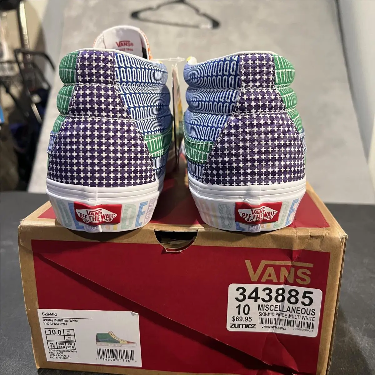 Vans shoes - Vans Sk8-Mid Pride Multi/True White - VN0A3WM3VSWU - Multicolor 3