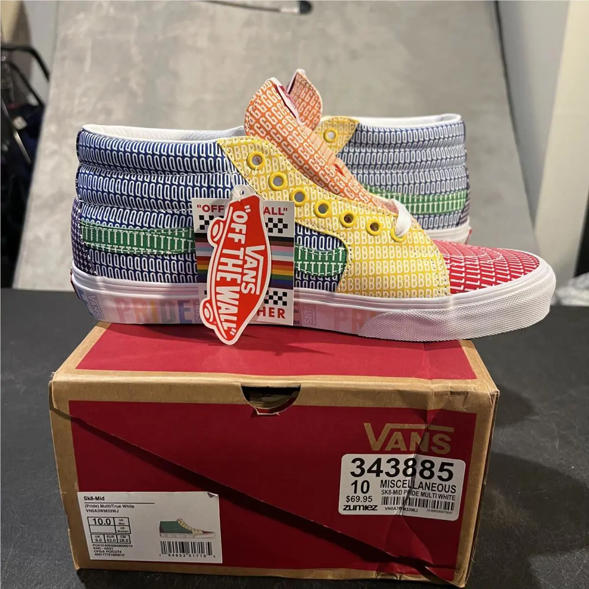 Vans shoes - Vans Sk8-Mid Pride Multi/True White - VN0A3WM3VSWU - Multicolor 4