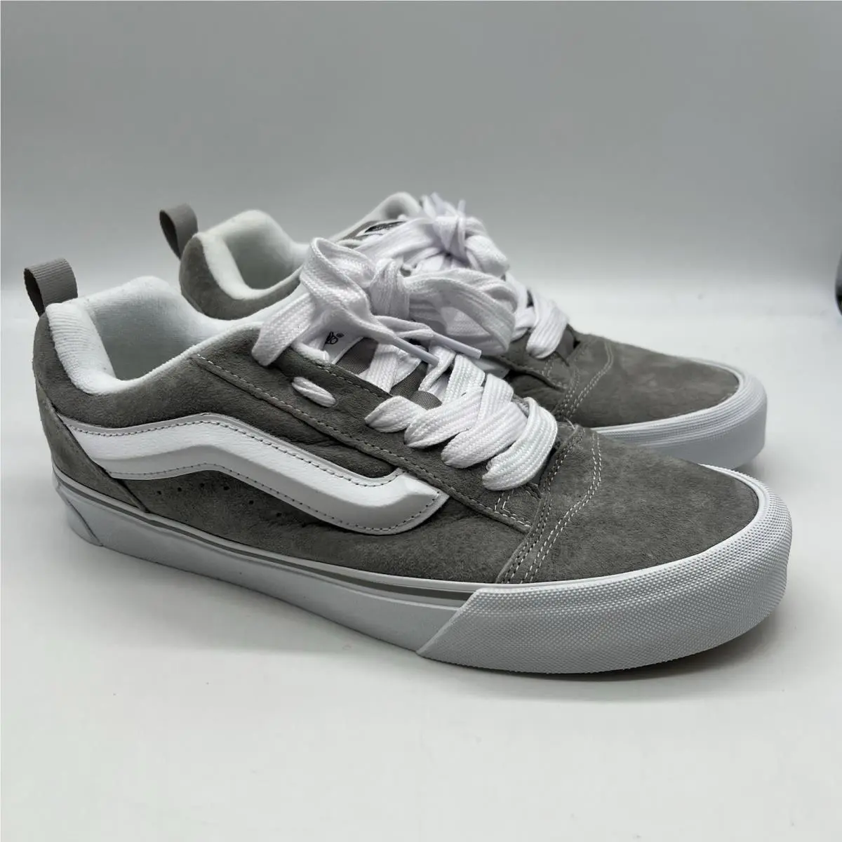 Vans Knu Skool Suede Grey/white Skate Sneakers Mens Size 10.5