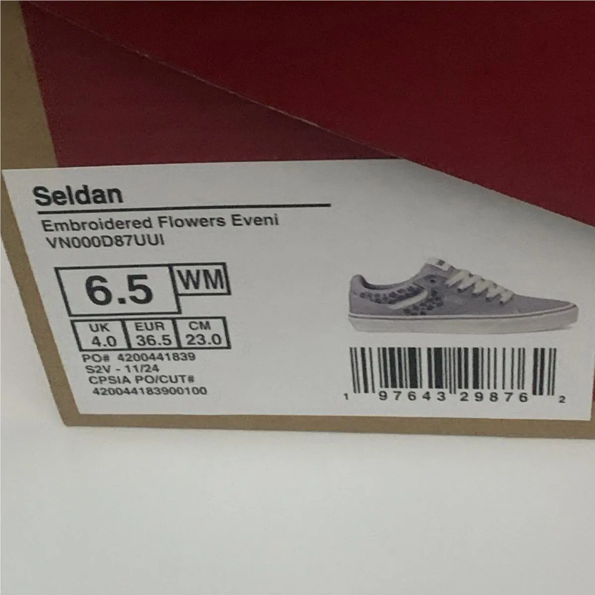 Vans shoes - Flowers - Flowers - Purple (UPC: 0197643298762) 0