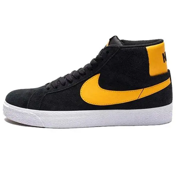 Nike SB Zoom Blazer Mid Black University Gold Yellow 864349-009 Men`s 14 - Black