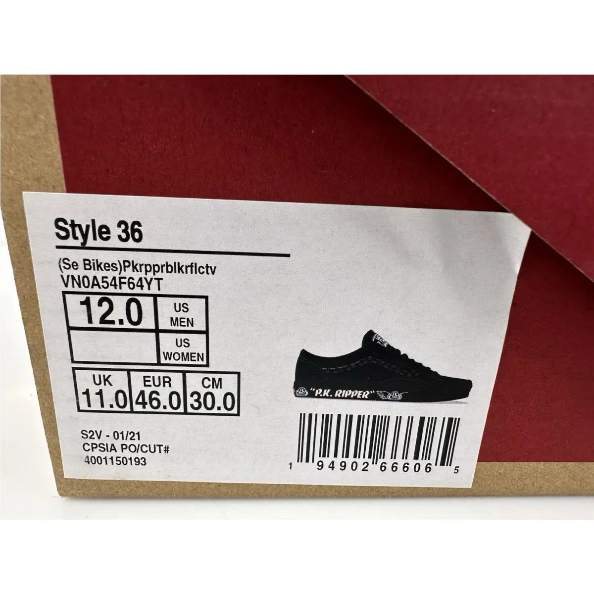 Vans shoes - SE Bikes X PK Ripper - Black (UPC: 0194902666065) 7