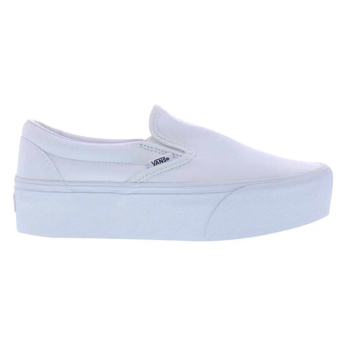 Vans Classic Slip-on Stackform Unisex Shoes Size 4.5 Color: Canvas True White - Canvas True White, Main: White