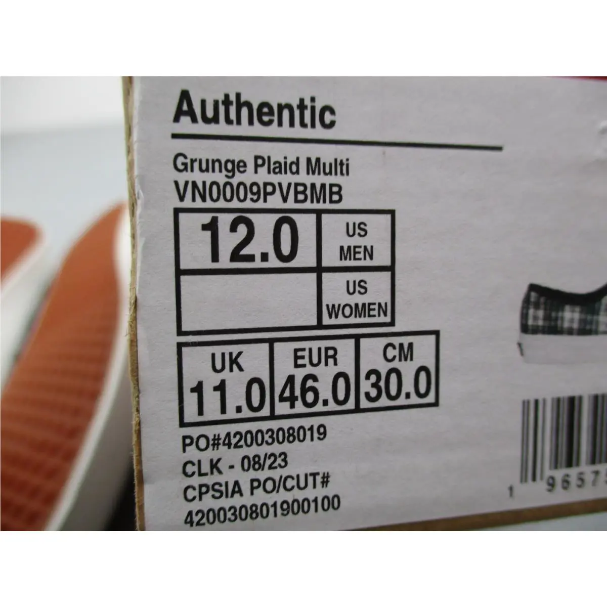 Vans shoes - Vans Authentic Grunge Plaid Multi - VN0009PVBMB - Multicolor 11