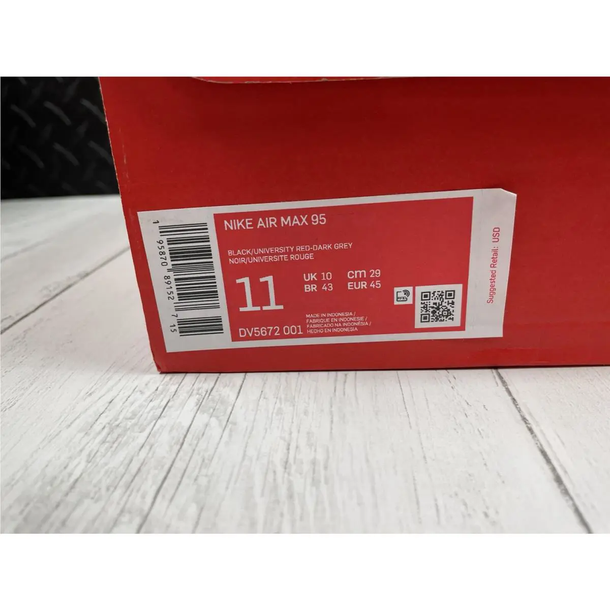 Nike shoes - Nike Air Max 95 - Air Max - DV5672-001 - BLACK/GREY/RED (UPC: 0195870891527) 10