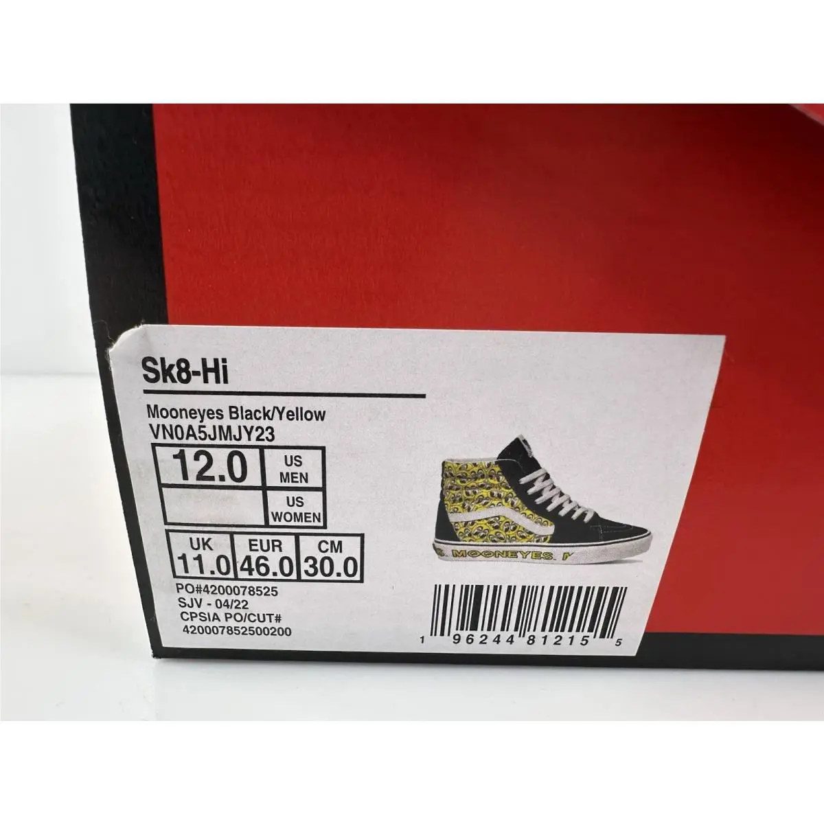 Vans shoes - Sk8-Hi - Yellow (UPC: 0196244812155) 9