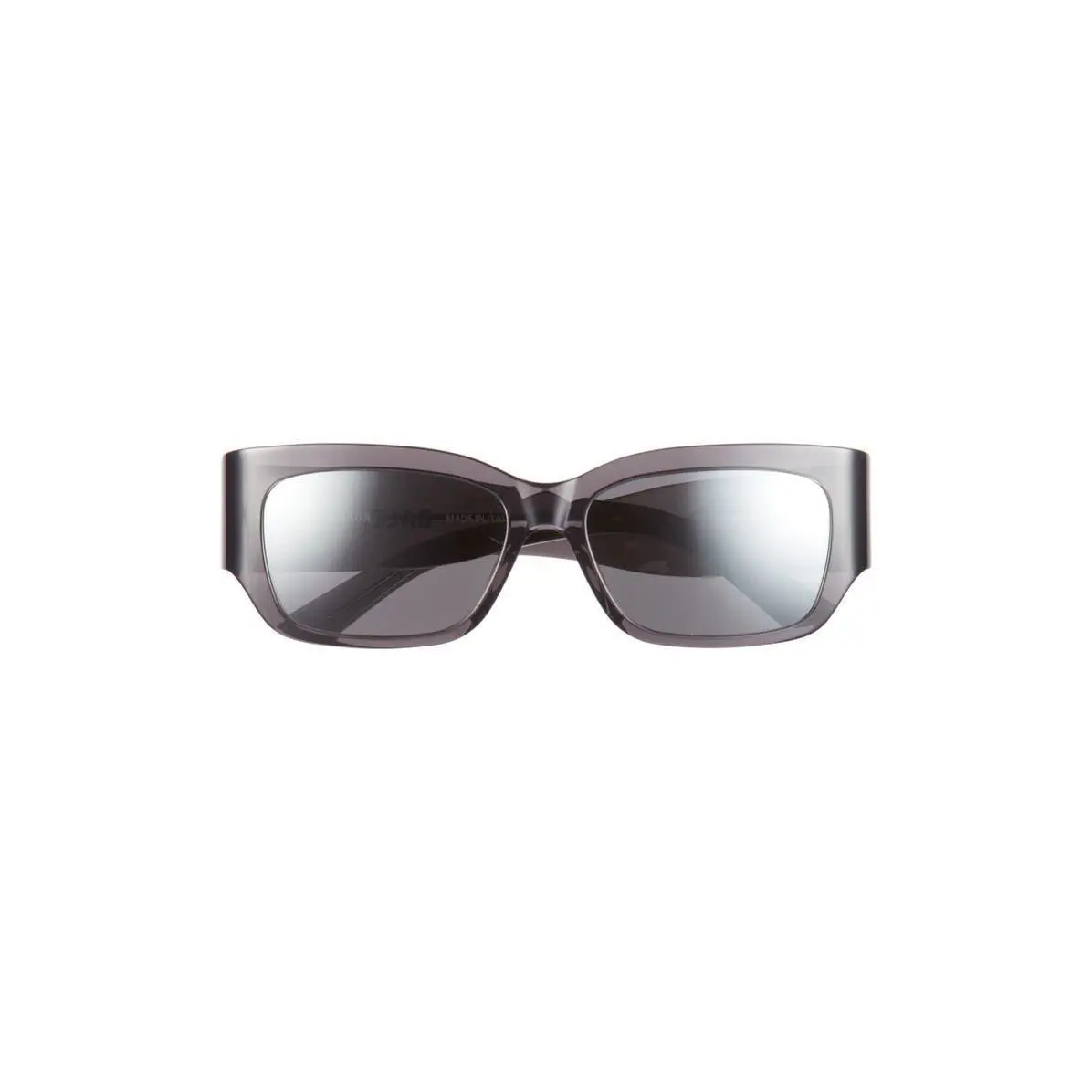 Balenciaga Women Rectangular Sunglasses Black Transparent/ Grey