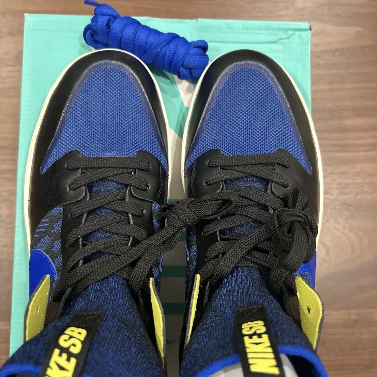 Nike shoes - Nike Sb Dunk High Elite - 918287-041 - Black/Racer Blue-Sail (UPC: 888977131077) 6