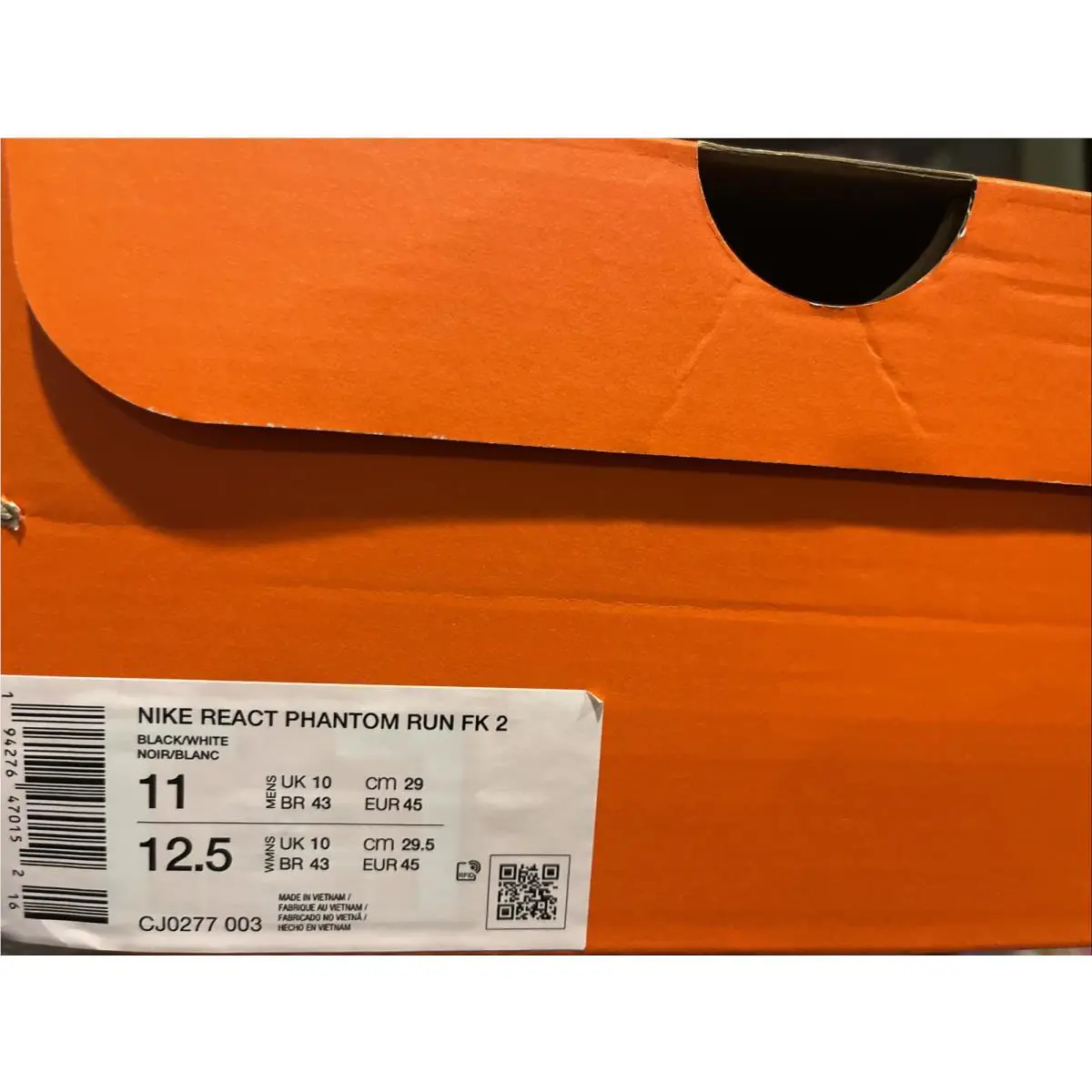 Nike shoes - Nike React Phantom Run - React Phantom Run - CJ0277-003 - Black White 5