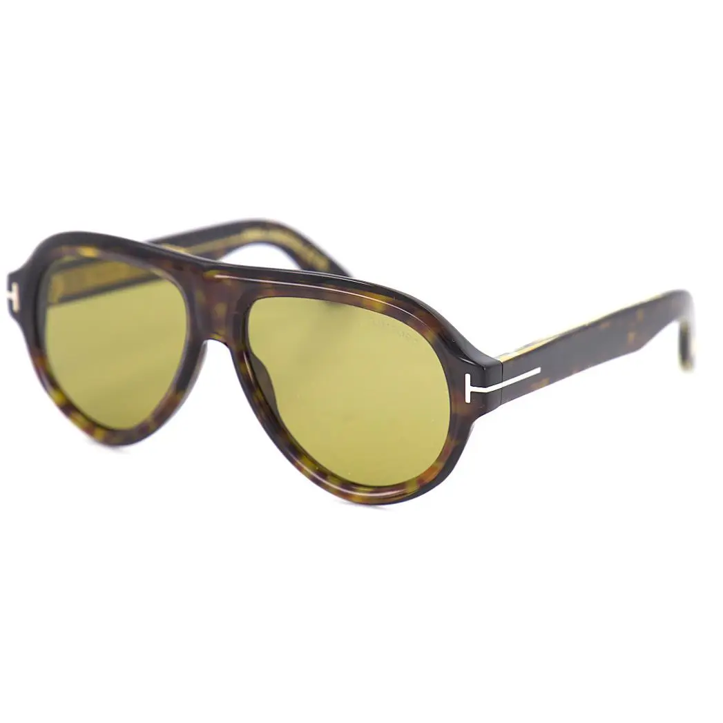 Tom Ford TF 1225 Icon Collection Sunglasses 52N Havana/vintage Green 59