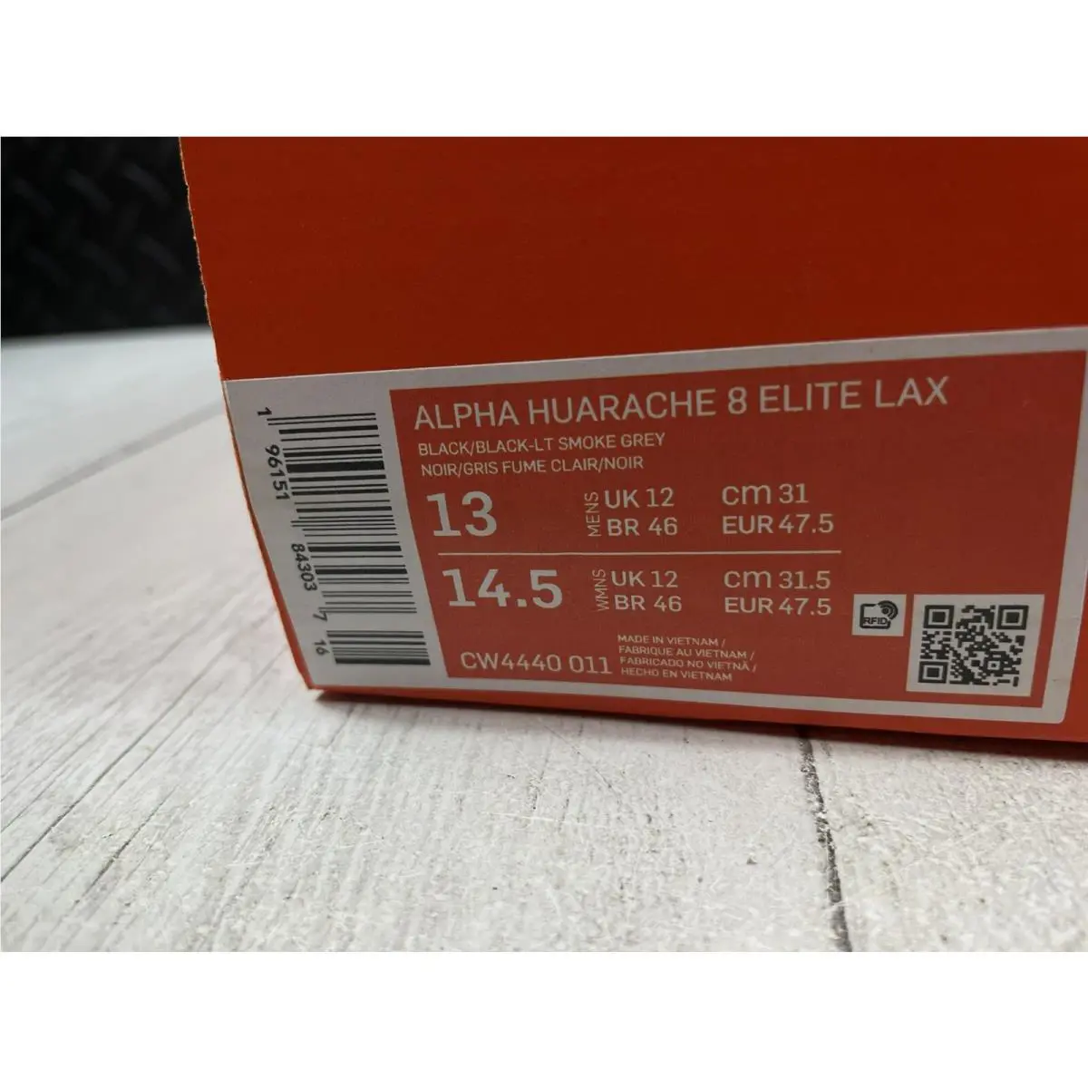Nike shoes - Nike Alpha Huarache 8 Elite - CW4440-011 - Black (UPC: 0196151843037) 10