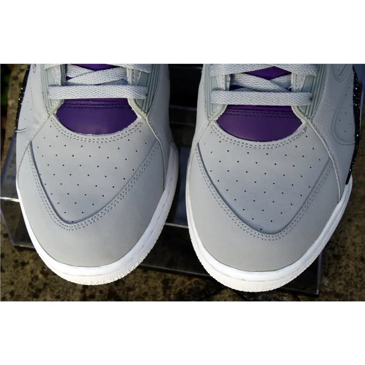 Nike shoes - Nike Air Force 180 Mid - 537330-050 - Wolf grey/court purple/electric orange/white (UPC: 886915912849) 2