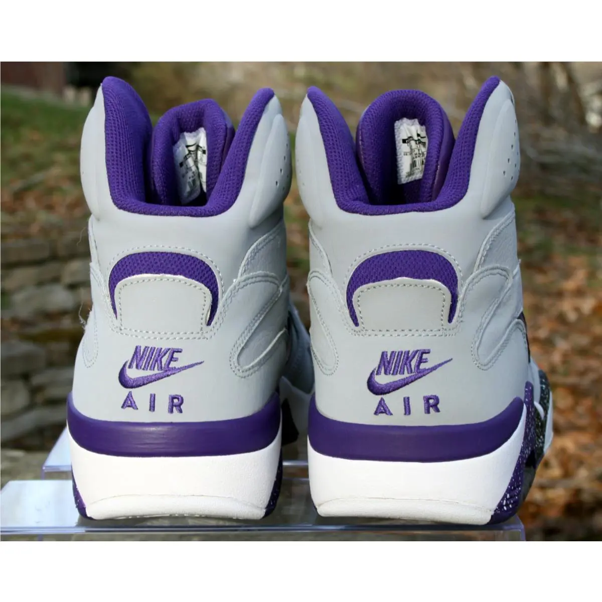 Nike shoes - Nike Air Force 180 Mid - 537330-050 - Wolf grey/court purple/electric orange/white (UPC: 886915912849) 3