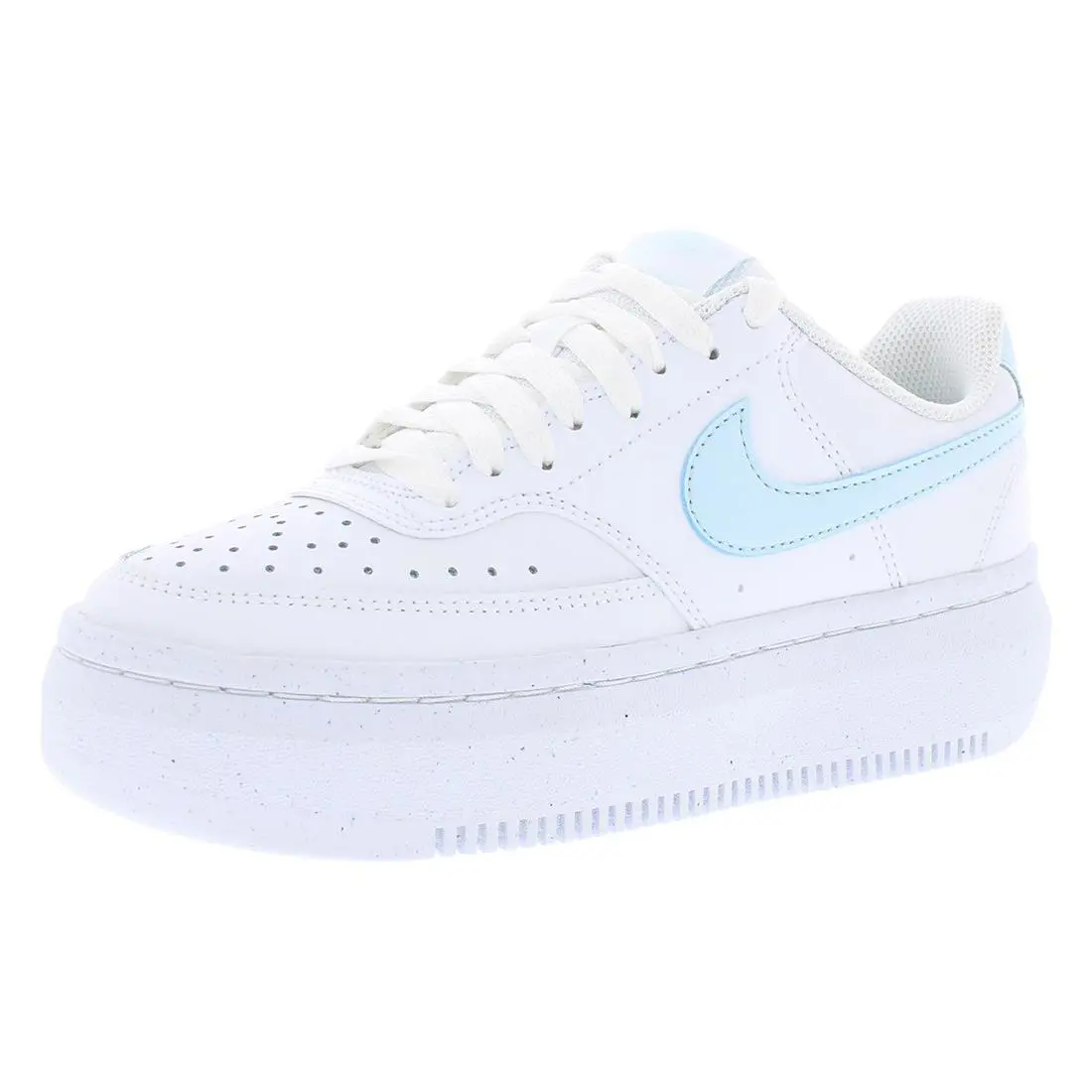 Nike Court Vision Alta Womens Shoes Size 7 Color: White/glacier Blue - White, Main: White
