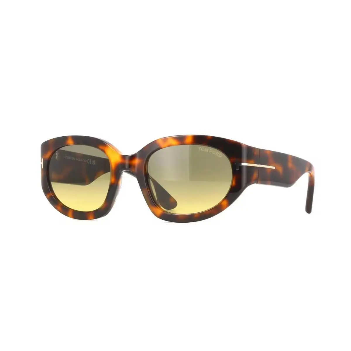 Tom Ford ARIZONA-02 FT1313 Spotted Havana/grey To Brown Gradient 53B Sunglasses - Frame: Spotted Havana, Lens: Grey To Brown Gradient