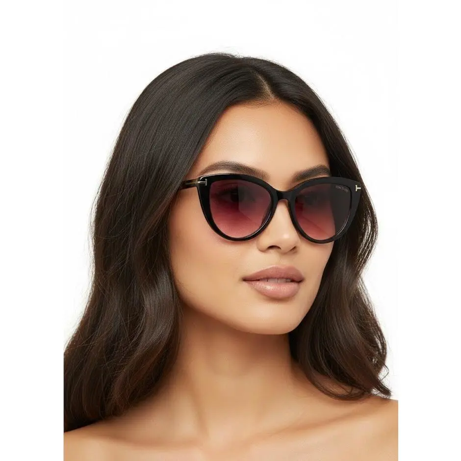 Tom Ford Women Isabella-02 56mm Gradient Cat Eye Sunglasses Sblk/