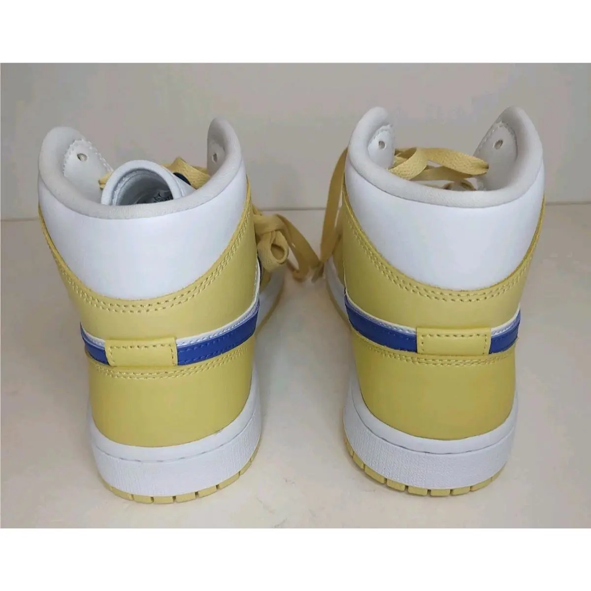Nike shoes - Air Jordan 1 Mid - Air Mid - BQ6472 - Yellow White Blue 19