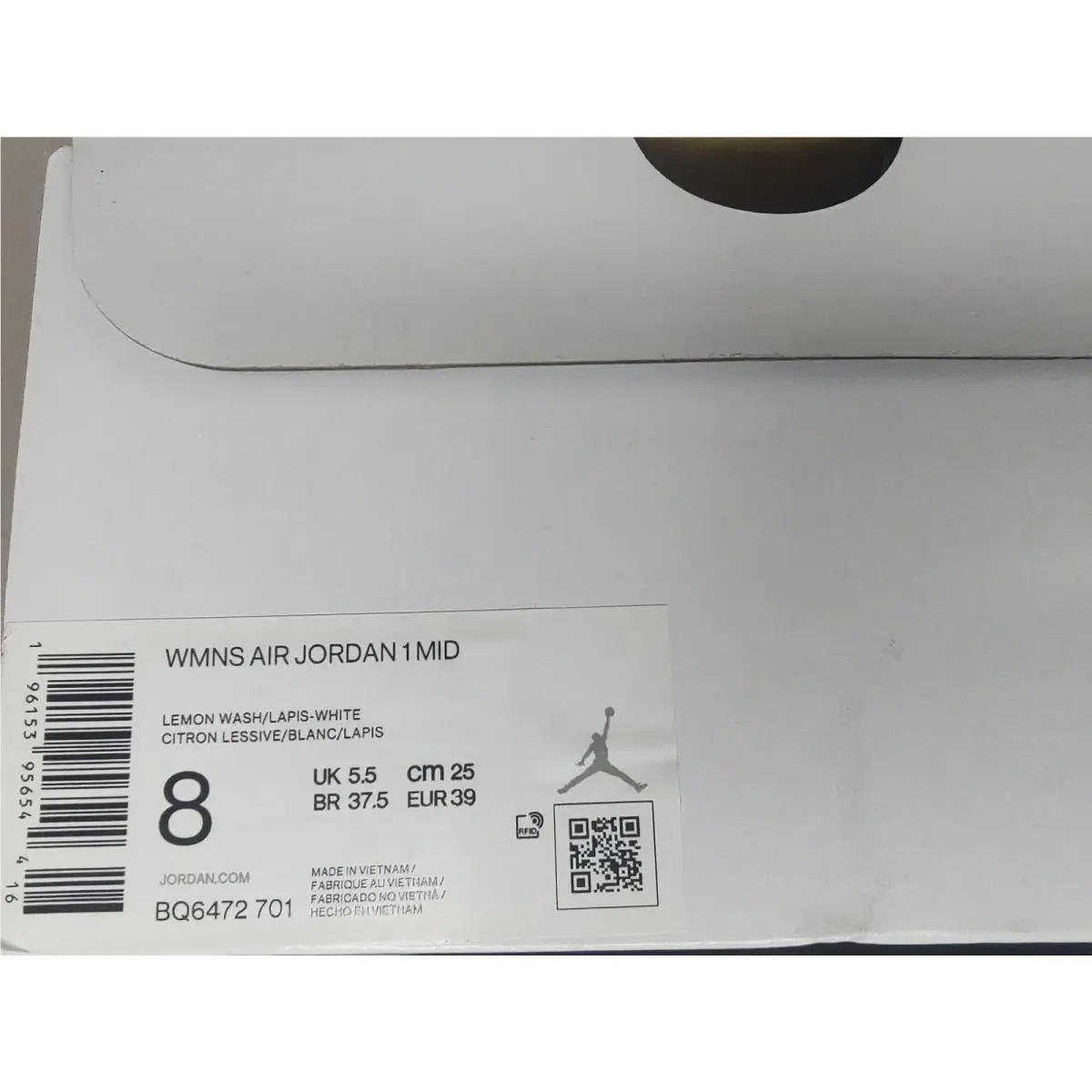 Nike shoes - Air Jordan 1 Mid - Air Mid - BQ6472 - Yellow White Blue 22