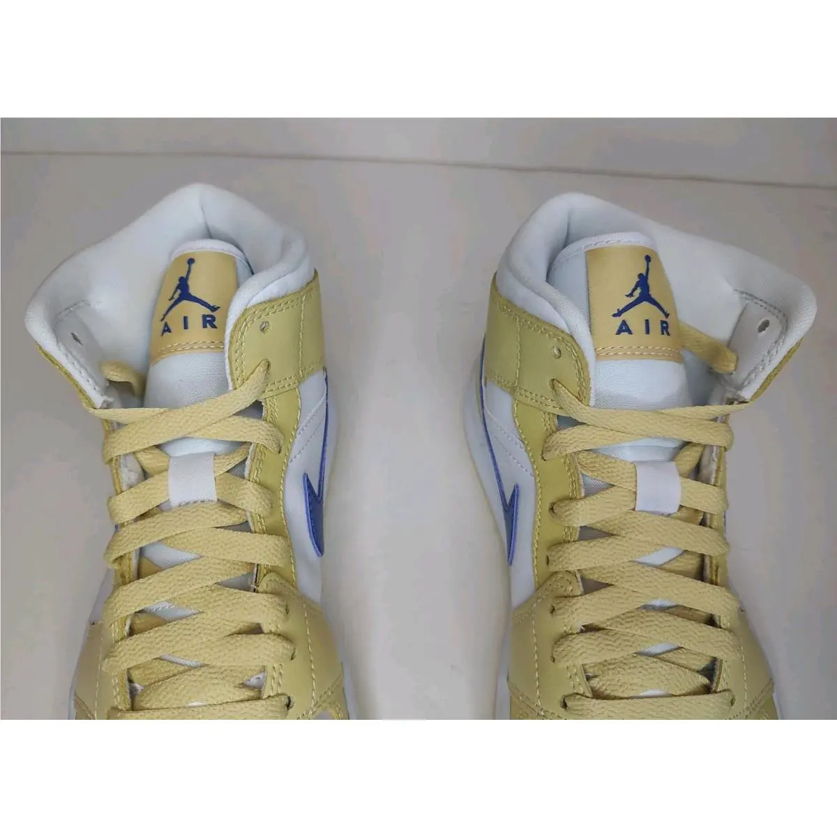 Nike shoes - Air Jordan 1 Mid - Air Mid - BQ6472 - Yellow White Blue 8