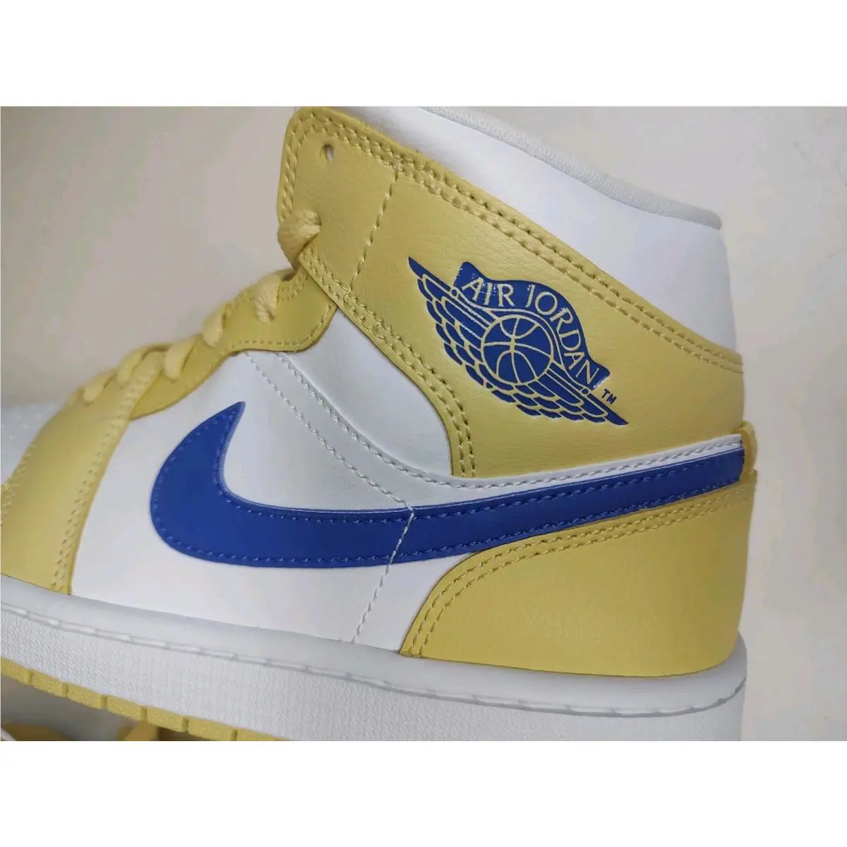 Nike shoes - Air Jordan 1 Mid - Air Mid - BQ6472 - Yellow White Blue 11