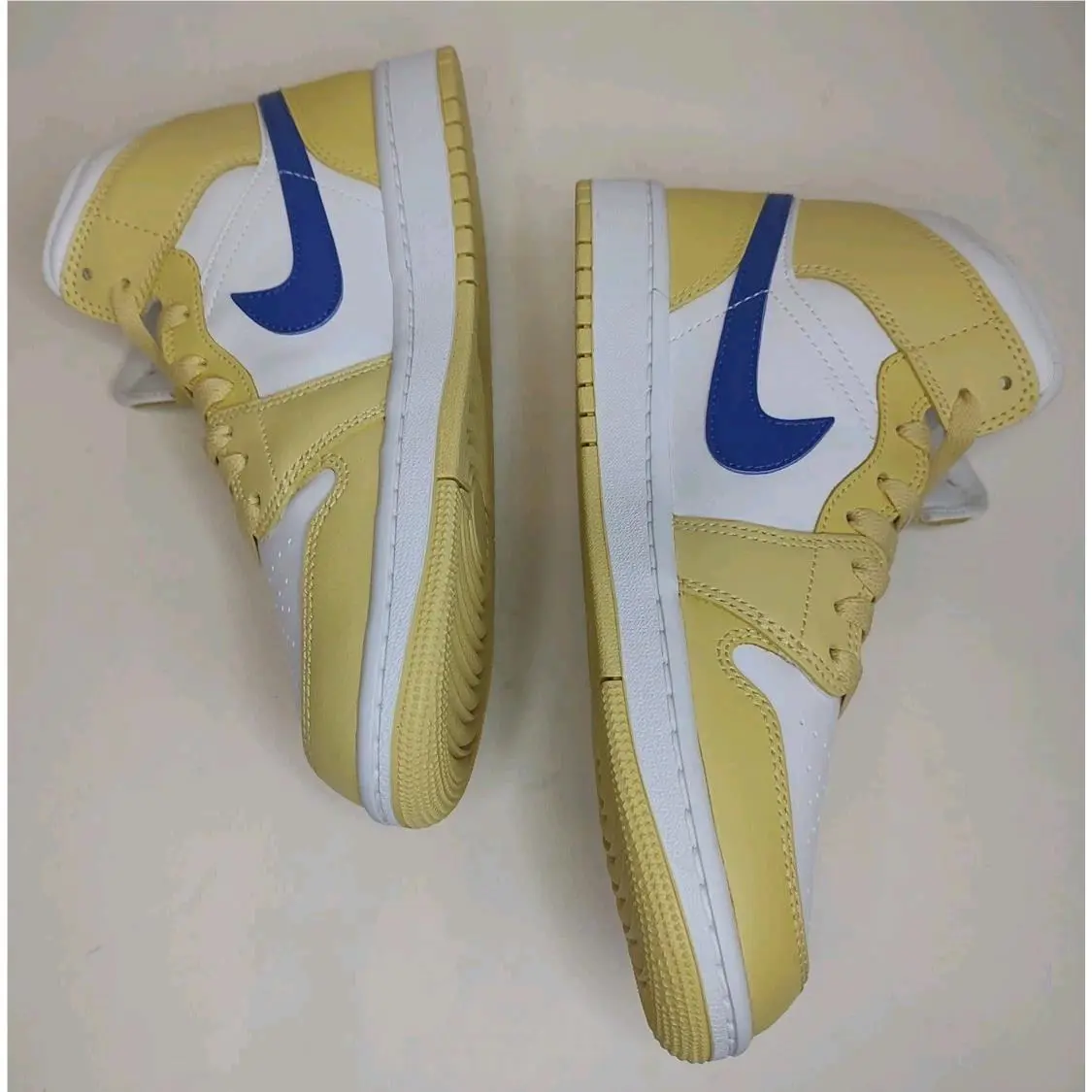 Nike shoes - Air Jordan 1 Mid - Air Mid - BQ6472 - Yellow White Blue 15