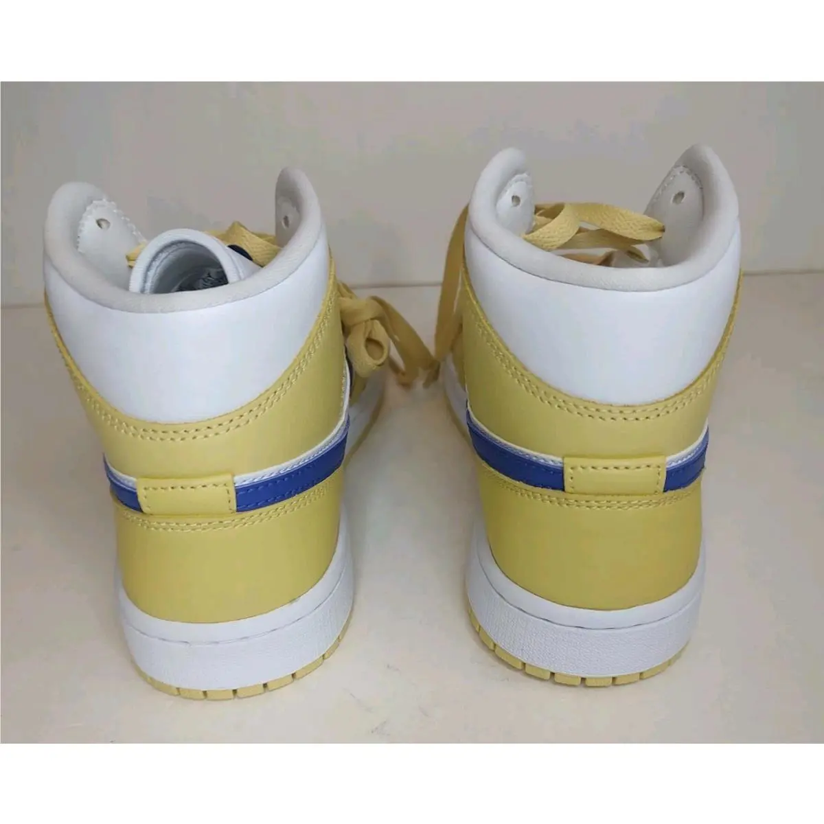 Nike shoes - Air Jordan 1 Mid - Air Mid - BQ6472 - Yellow White Blue 17