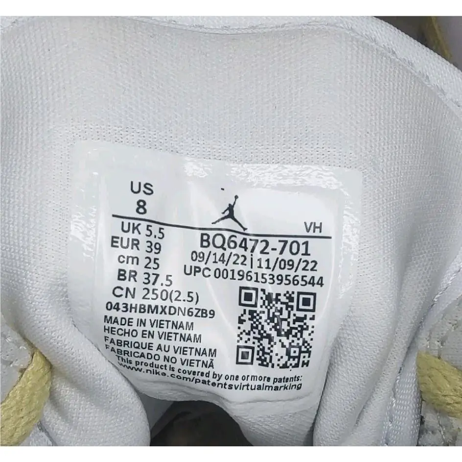 Nike shoes - Air Jordan 1 Mid - Air Mid - BQ6472 - Yellow White Blue 21