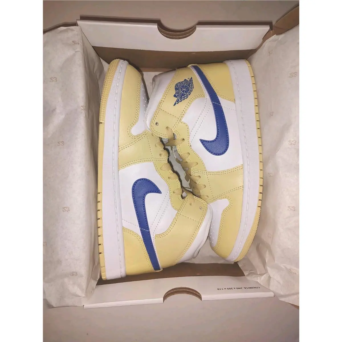Nike shoes - Air Jordan 1 Mid - Air Mid - BQ6472 - Yellow White Blue 2